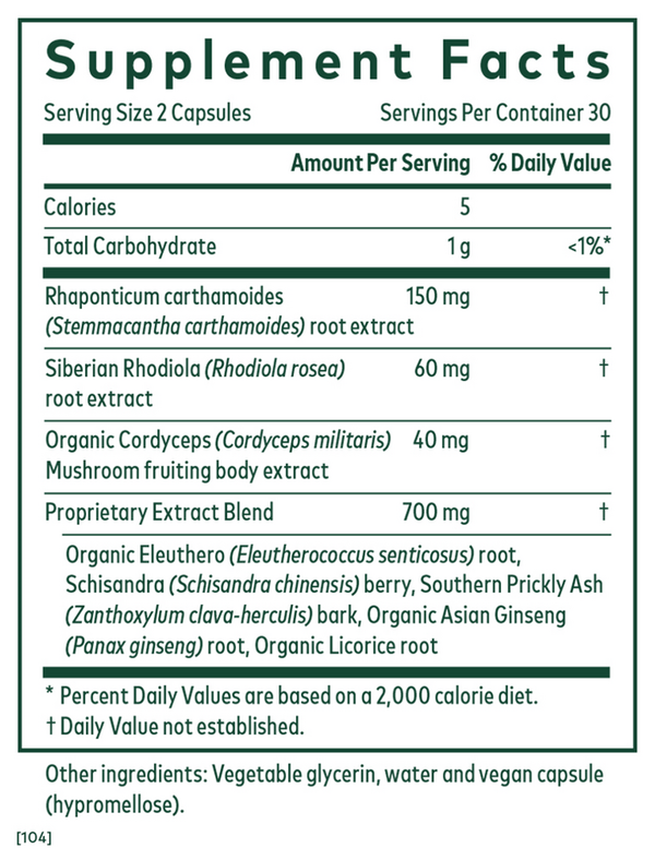 Revive HPA Phyto-Caps Supplement Facts Label