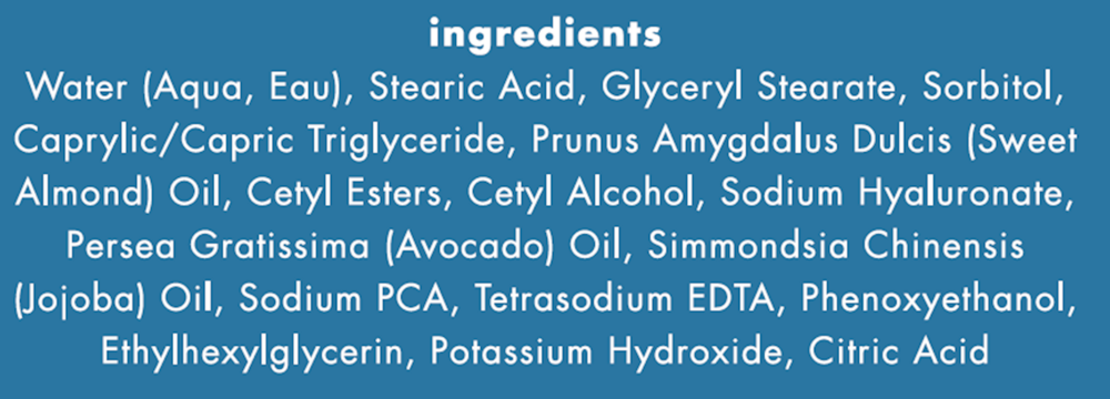 Absolute Moisture Supplement Facts Label
