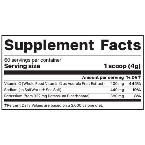 Adrenal Cocktail Powder Supplement Facts Label