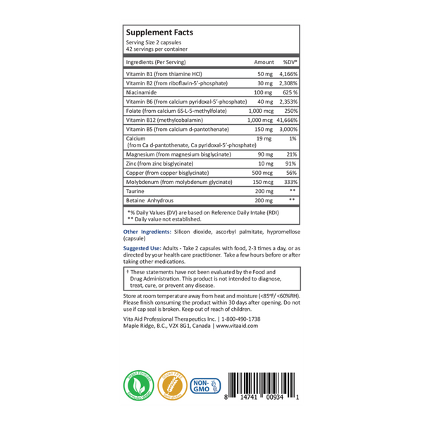 Methyl-Aide Supplement Facts Label