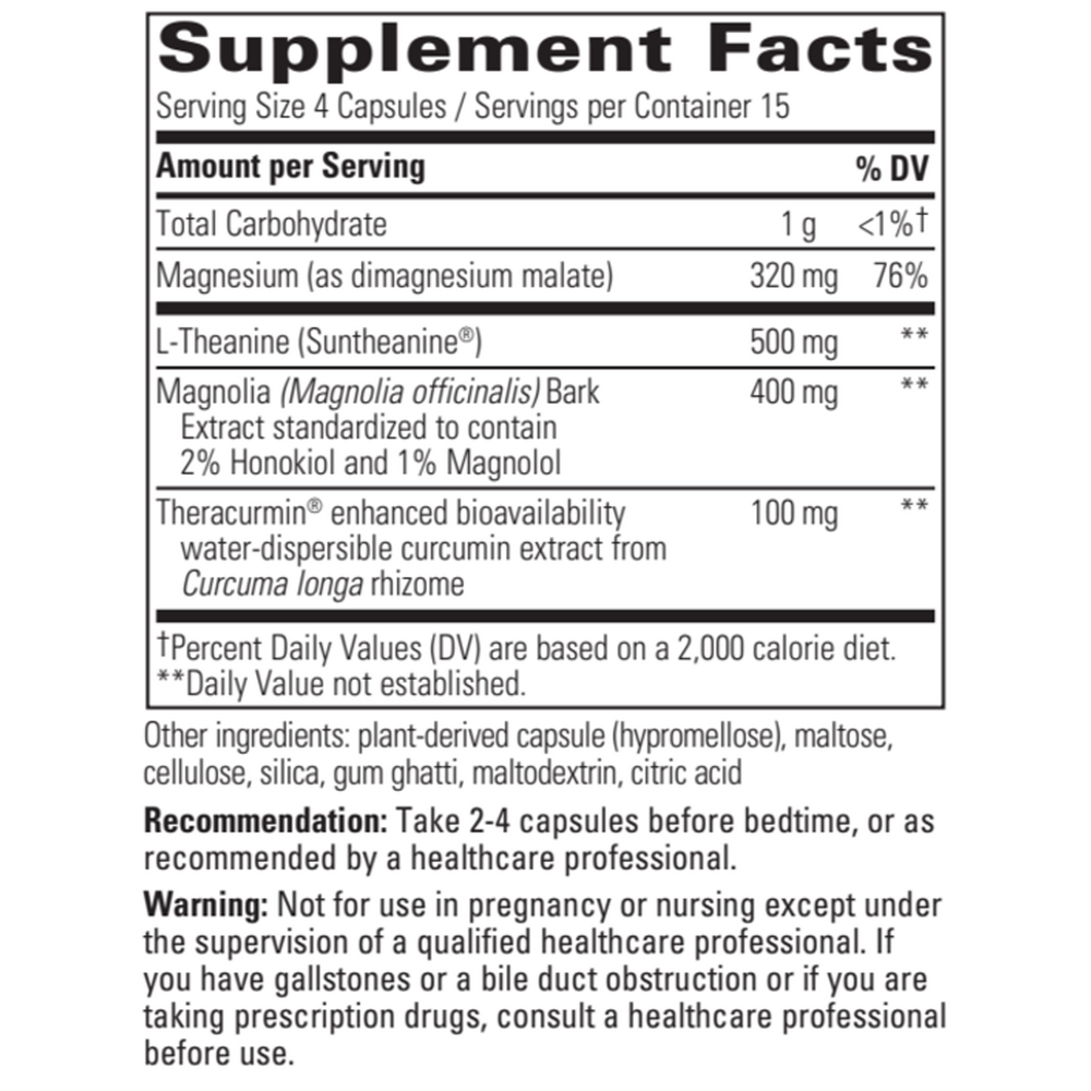 Pro Som Sleep Supplement Facts Label