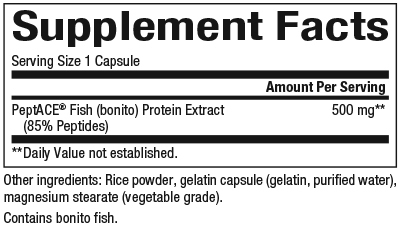 PeptACE Peptides Supplement Facts Label