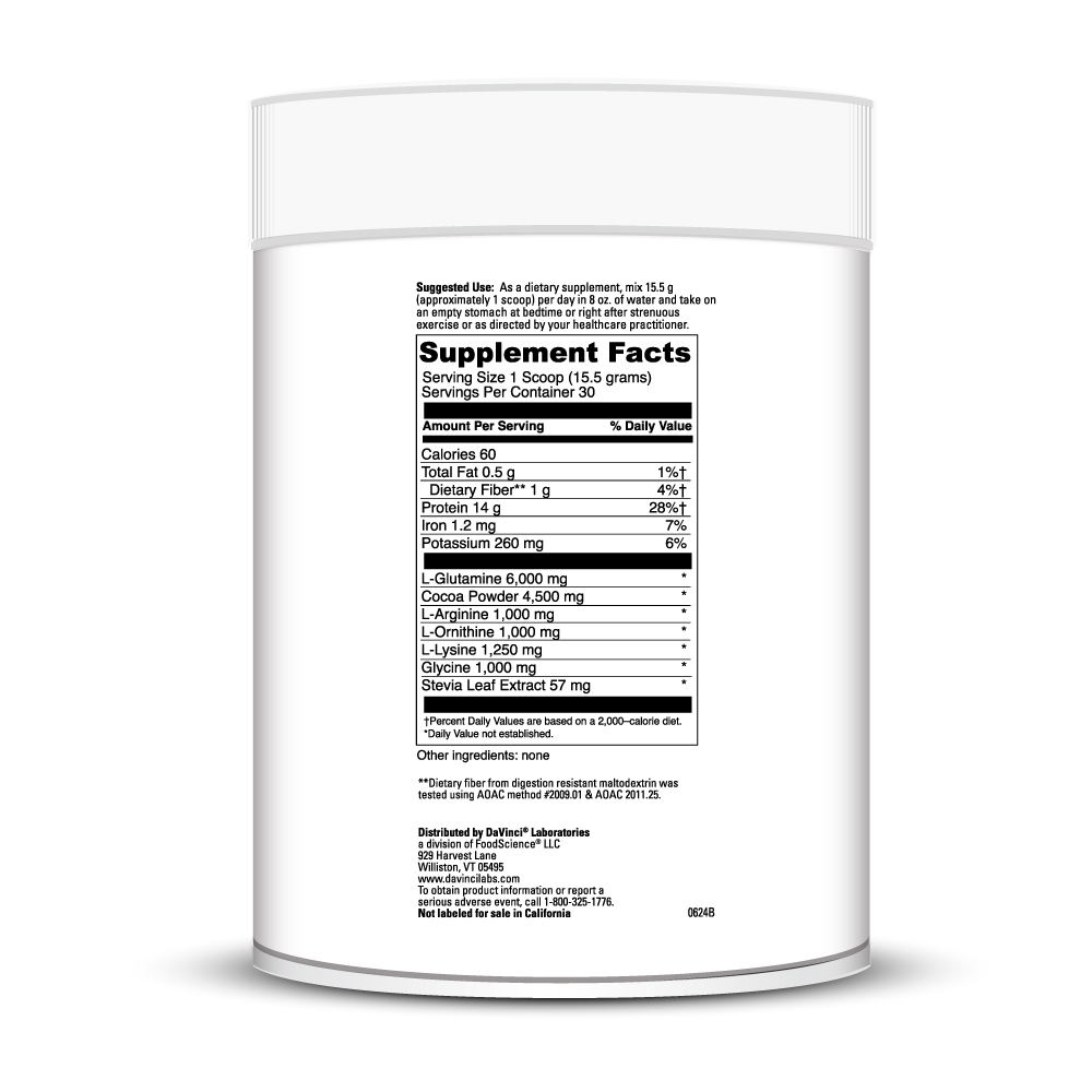 Cocoa HGH Supplement Facts Label