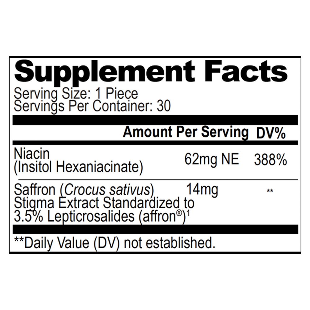 Mood Bites Supplement Facts Label