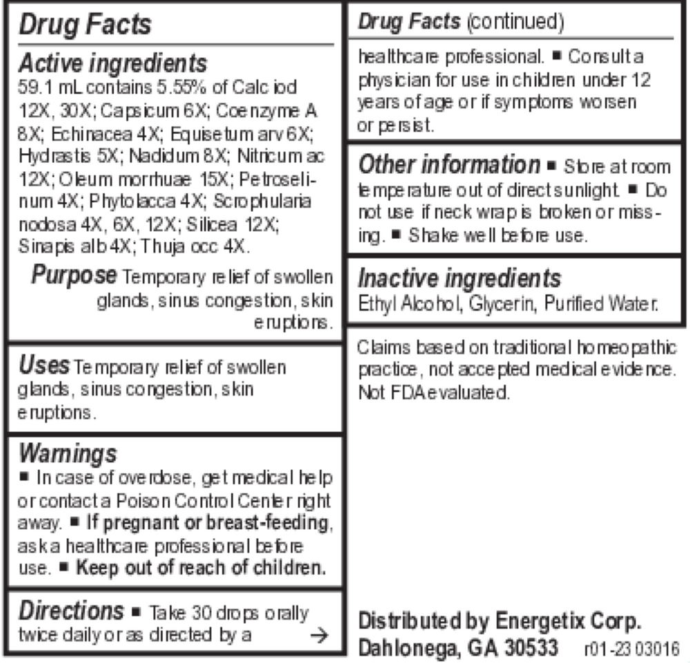 Drainage-Tone Supplement Facts Label