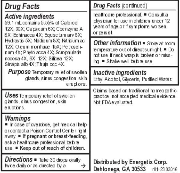 Drainage-Tone Supplement Facts Label