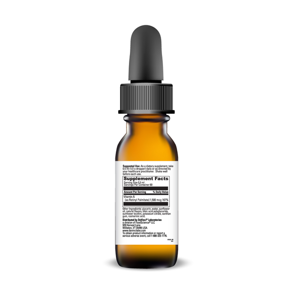 Liposomal A Supplement Facts Label