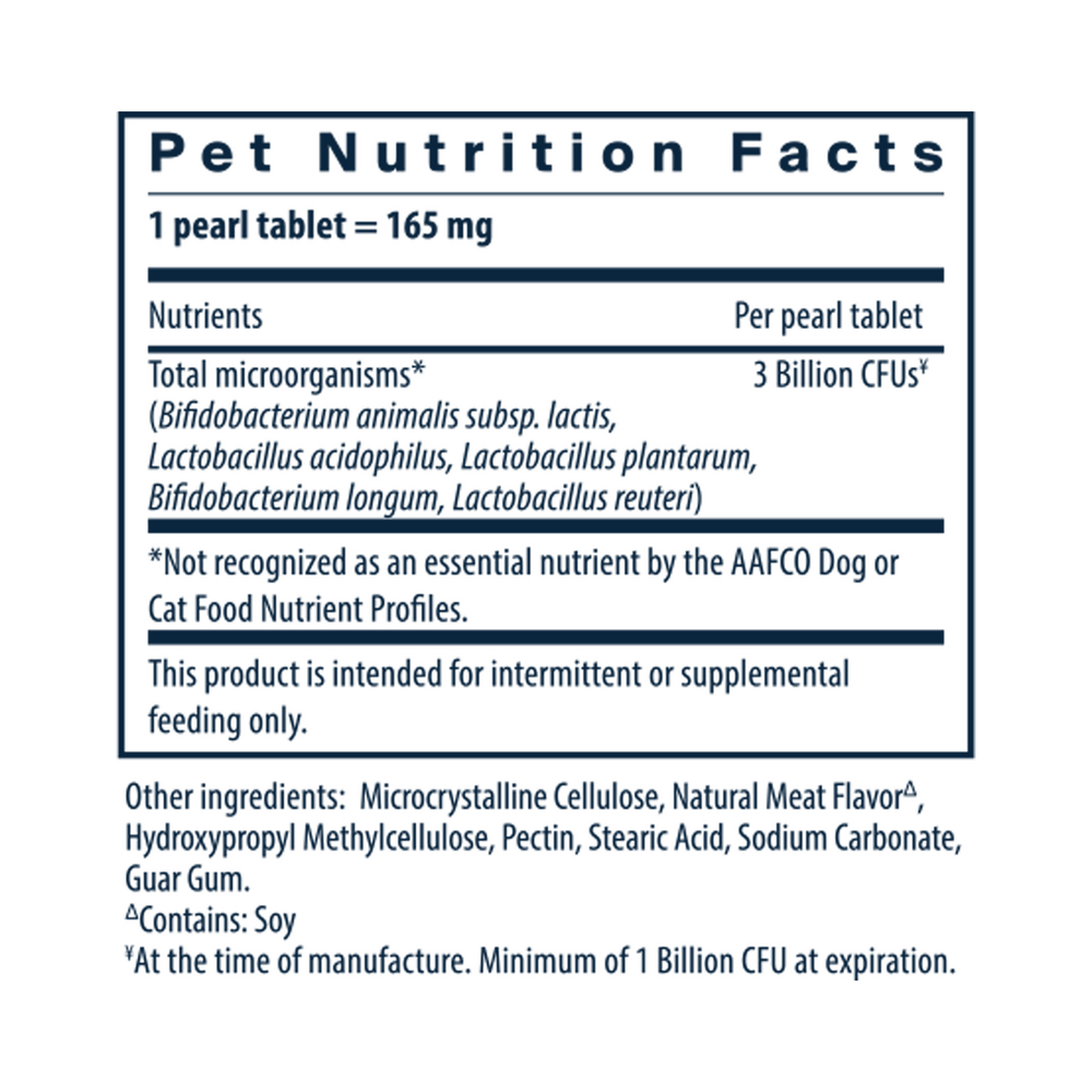 PRO-Pets Supplement Facts Label