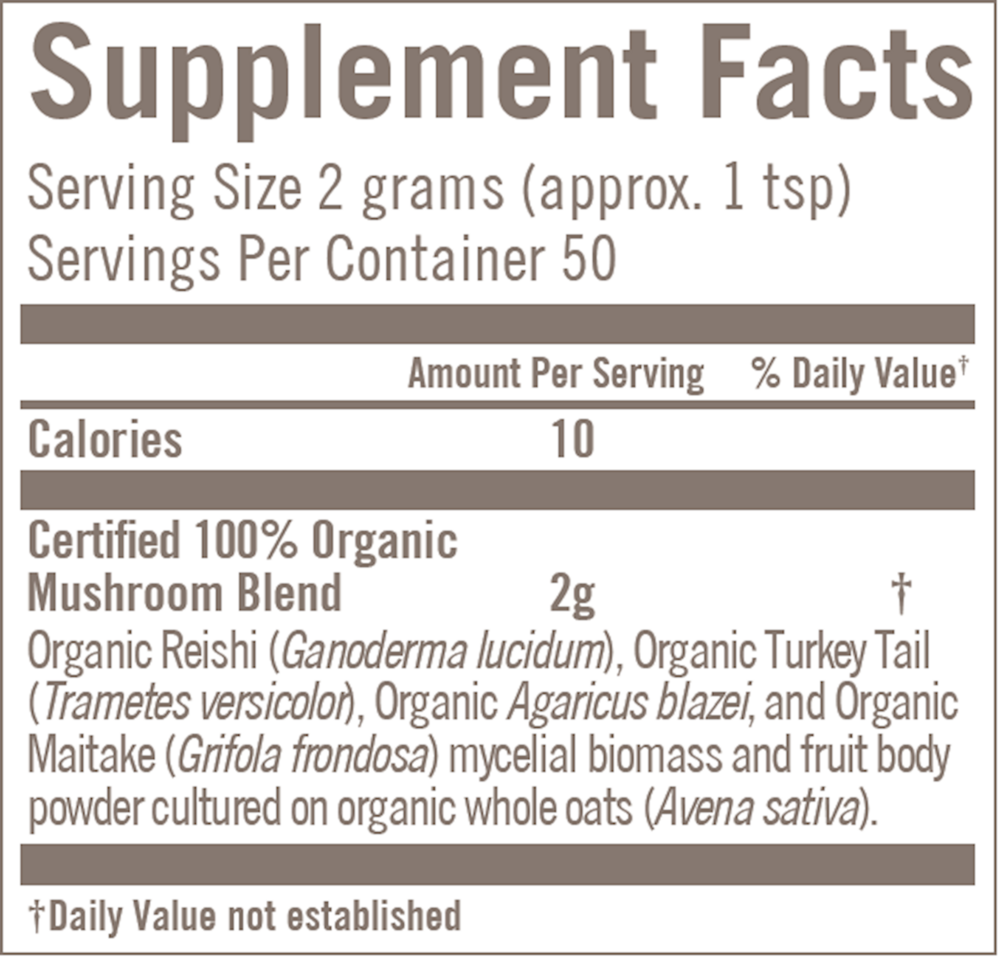 DISCONTINUED - Immune Supplement Facts Label