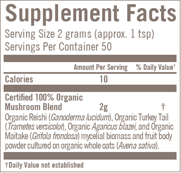 DISCONTINUED - Immune Supplement Facts Label