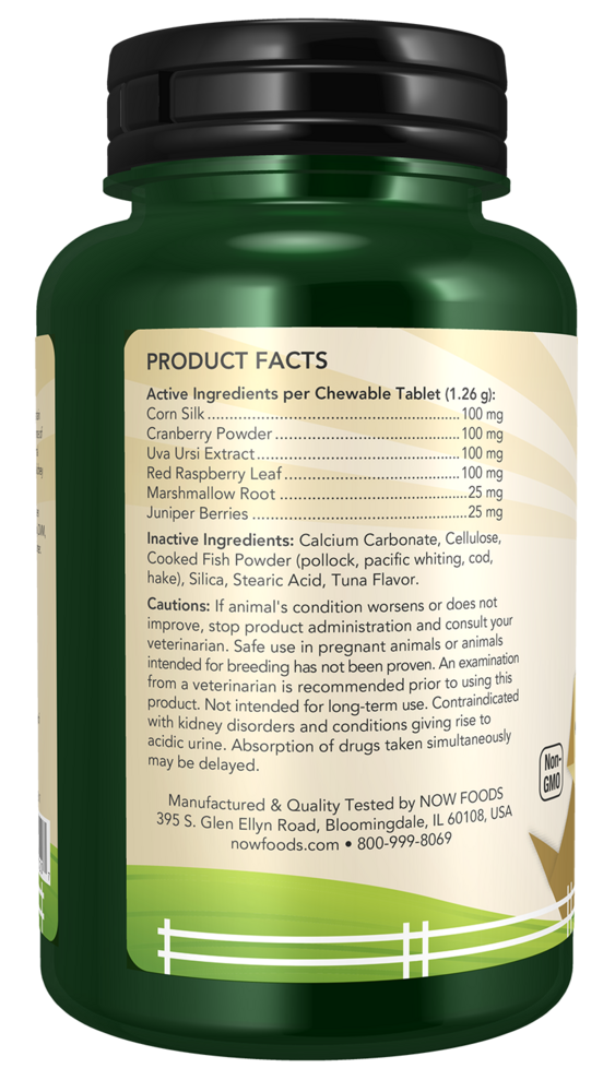 BACKORDER ONLY - Urinary Support for Dogs/Cats Supplement Facts Label