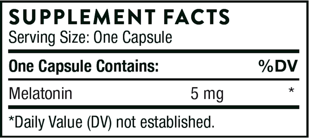 Melaton-5 Supplement Facts Label