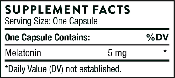 Melaton-5 Supplement Facts Label