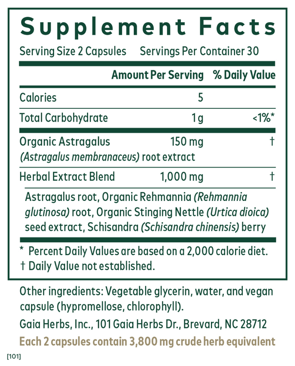 ImmunoRenew AI Supplement Facts Label