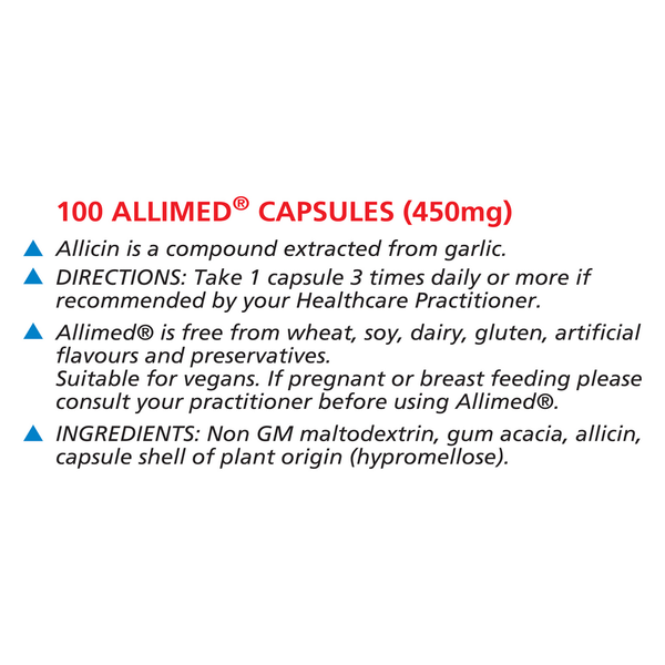 Allimed Supplement Facts Label