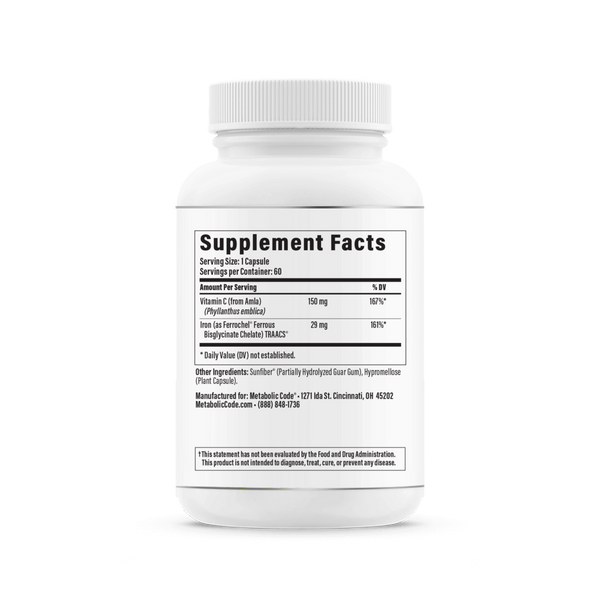 HemePlex Supplement Facts Label