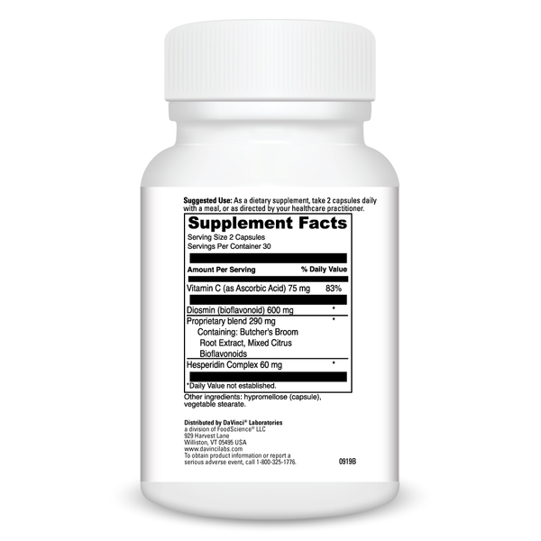 Healthy Veins Supplement Facts Label
