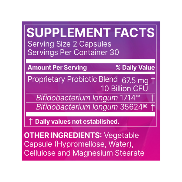 Gut-Brain Reset Supplement Facts Label