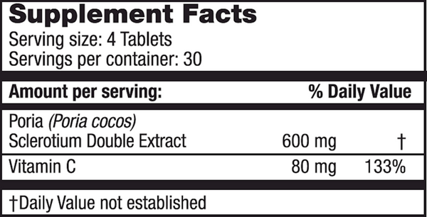 Super Poria Supplement Facts Label