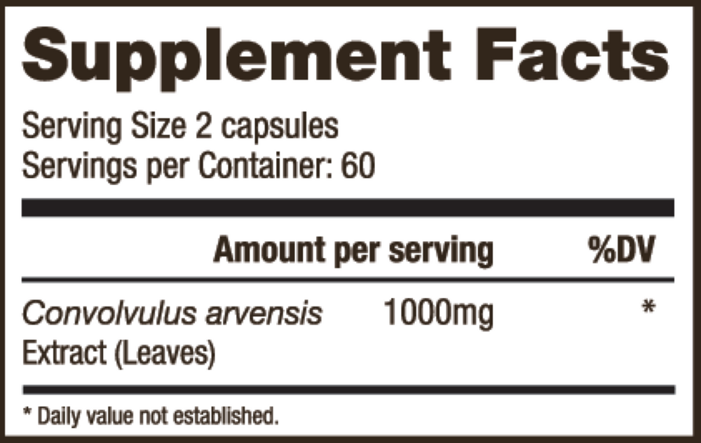 C-Statin Supplement Facts Label
