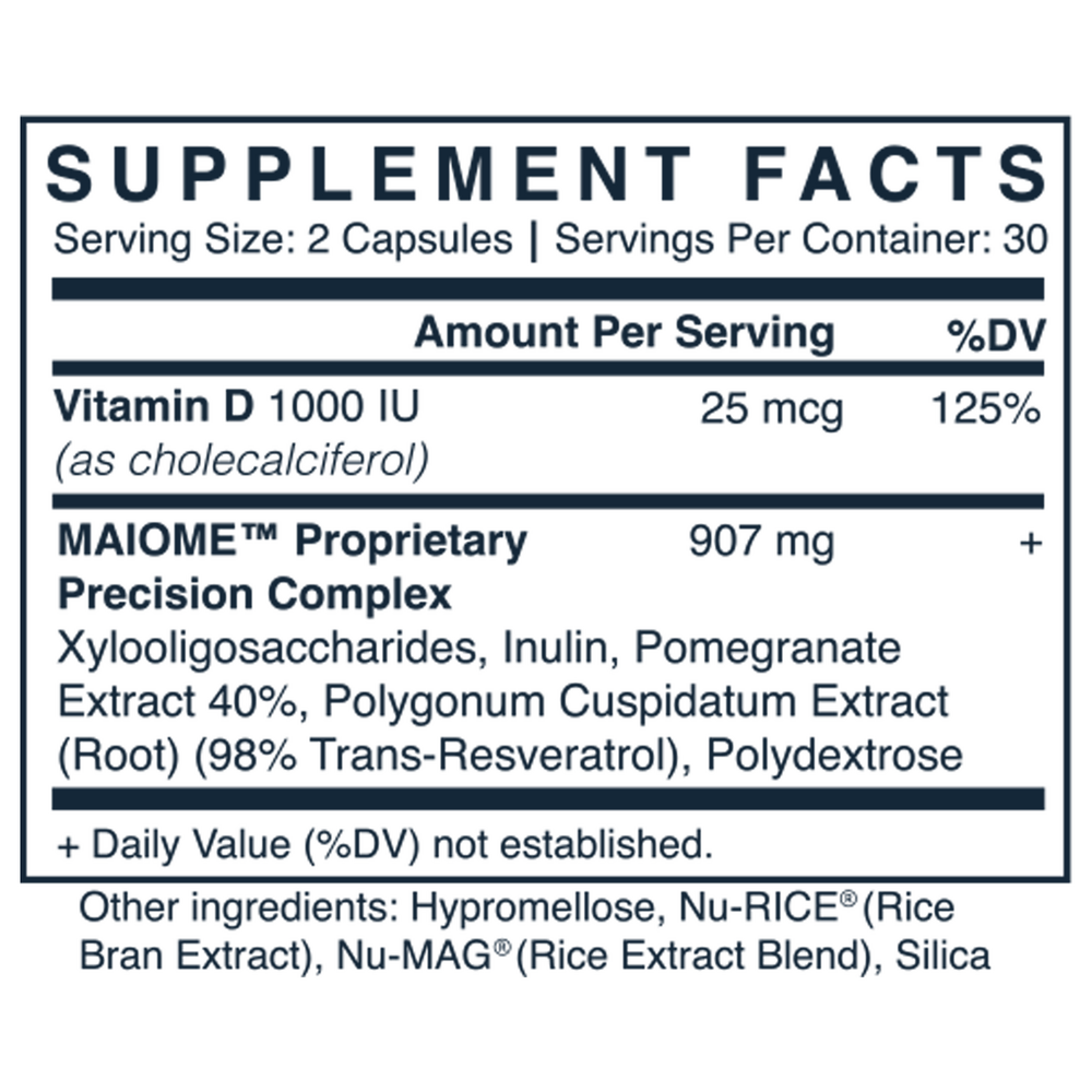 No. 23 - Akkermansia/Longevity Complex Supplement Facts Label