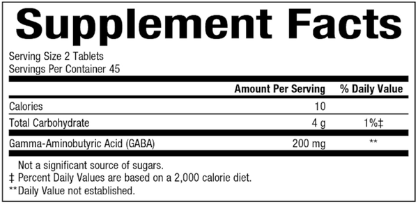 GABA-Pro - Tropical Breeze Supplement Facts Label