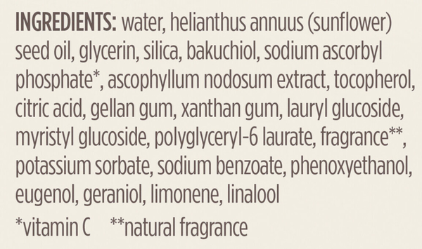 Renewal Dark Spot Corrector Supplement Facts Label