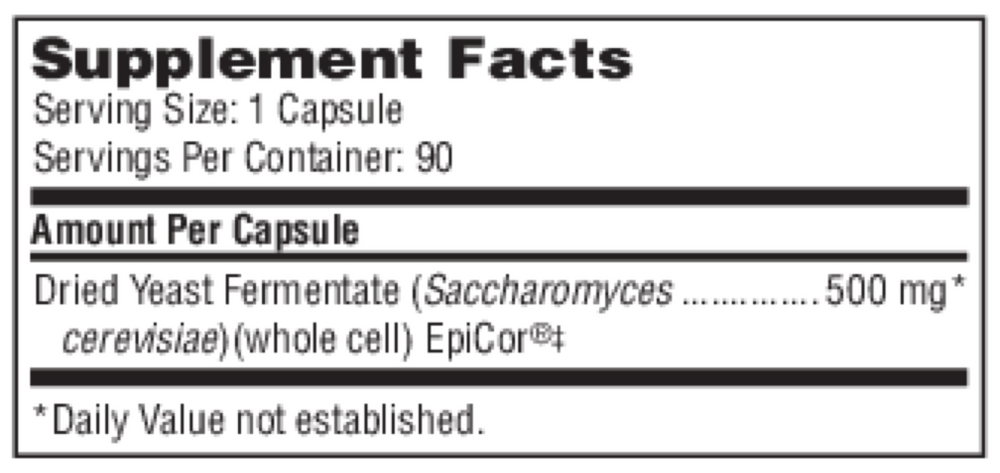 Ther-Biotic Postbiotic (Epicor) Supplement Facts Label