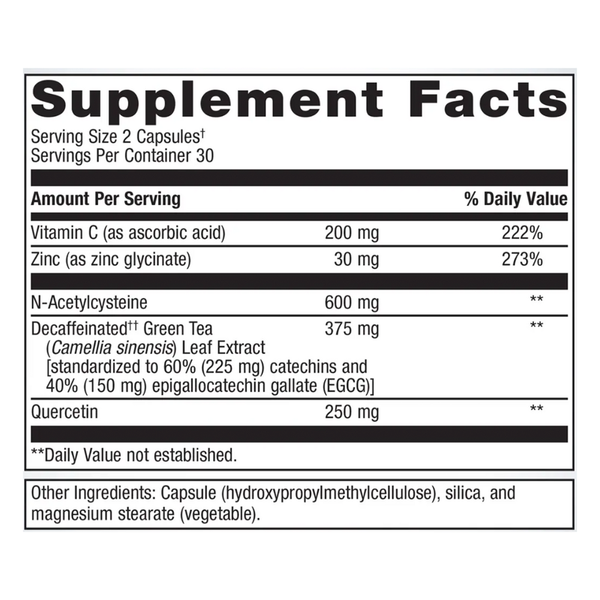 Immune Active Supplement Facts Label