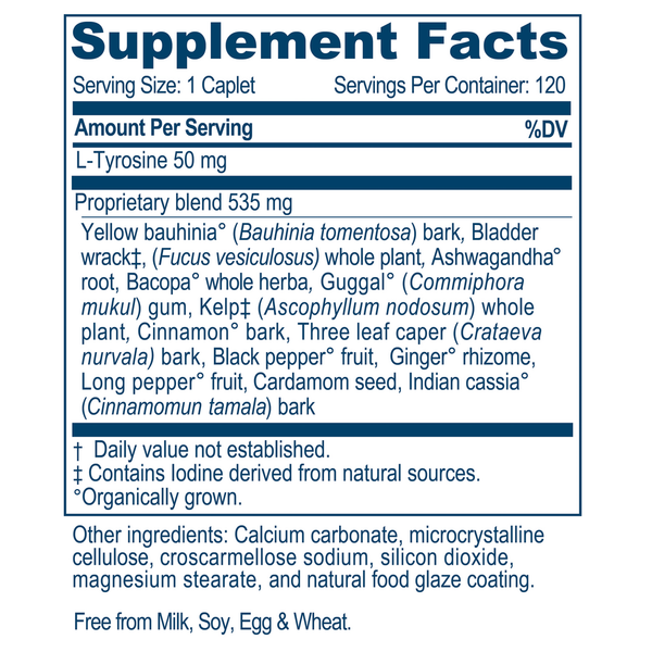 Thyro-M Supplement Facts Label