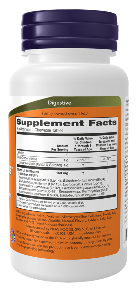 Berry Dophilus Extra Strength Supplement Facts Label