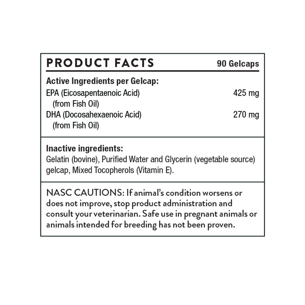 Super EPAVET Supplement Facts Label