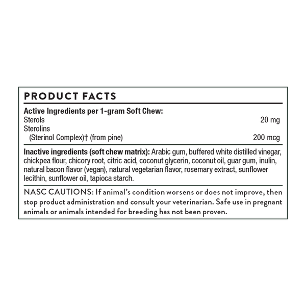 ModucareVET Supplement Facts Label
