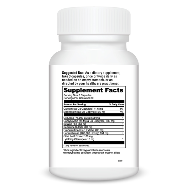 Candid Away Supplement Facts Label