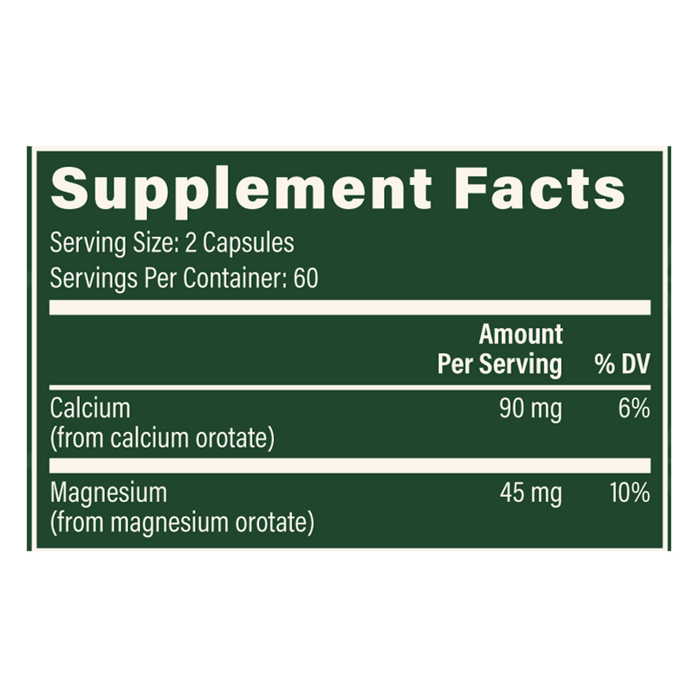 Calcium & Magnesium (Intracal) Supplement Facts Label