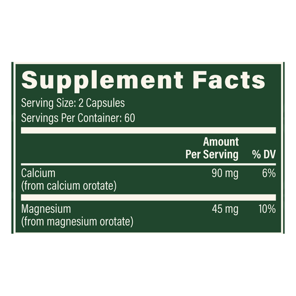 Calcium & Magnesium (Intracal) Supplement Facts Label