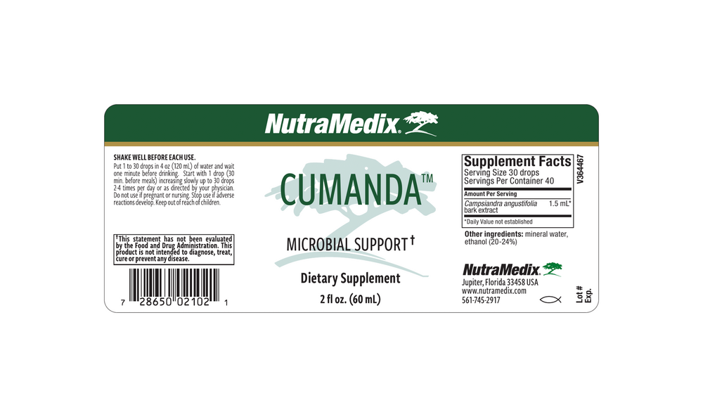 Cumanda Supplement Facts Label