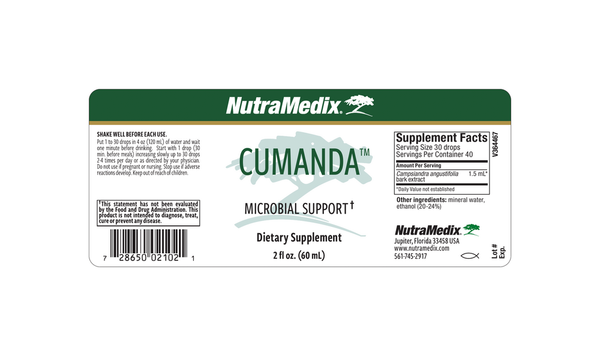 Cumanda Supplement Facts Label