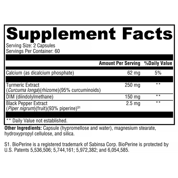 DIMension 3® Supplement Facts Label