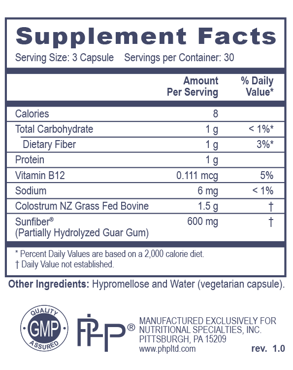 Pure-Lostrum Supplement Facts Label