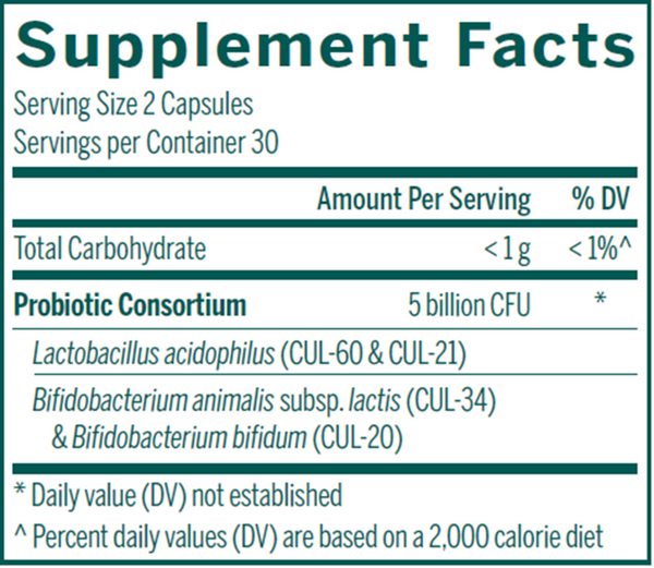 HMF Capsules Supplement Facts Label
