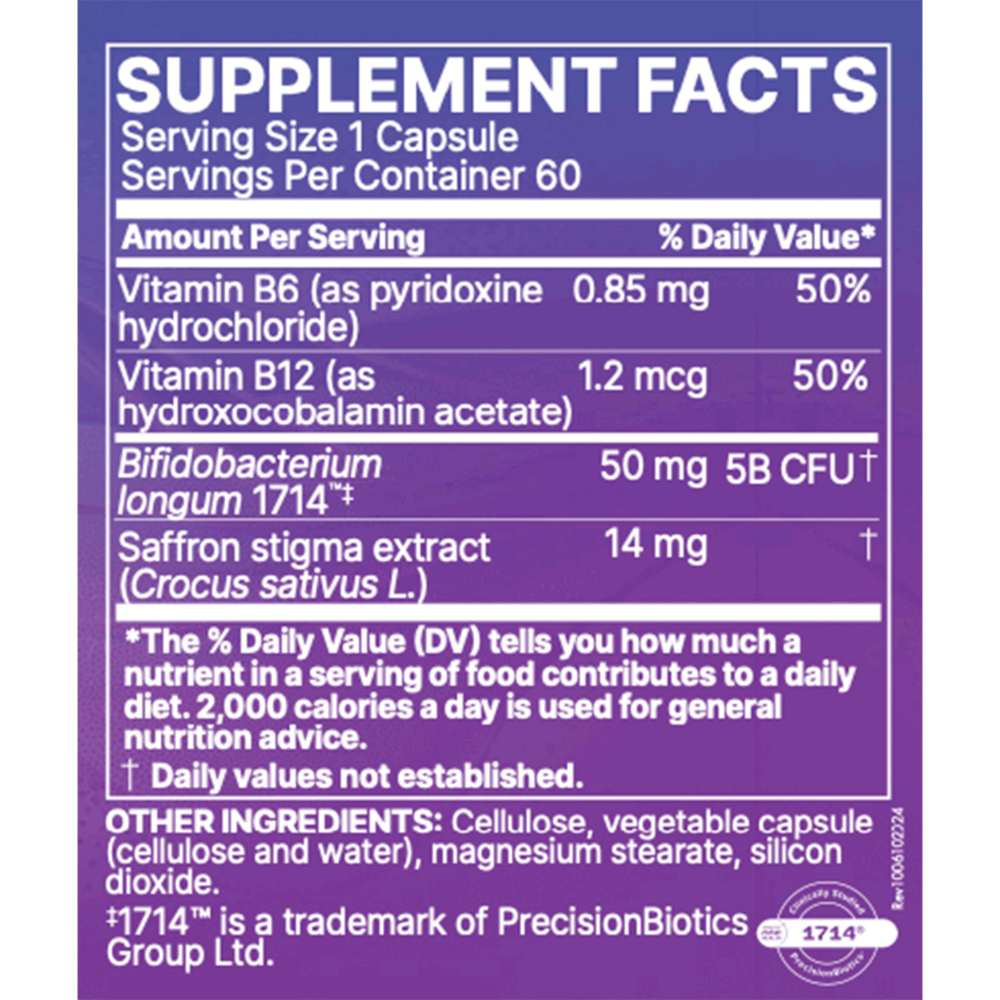 ZenBiome Cope Supplement Facts Label