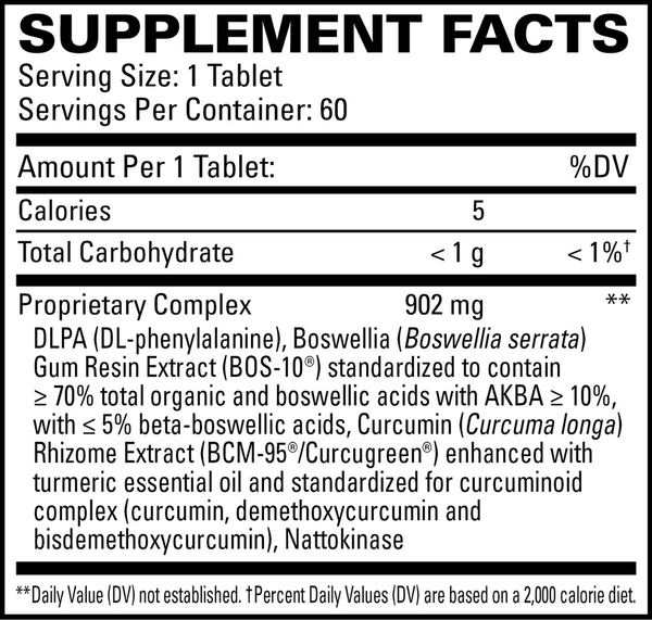 Curaphen Extra Strength Supplement Facts Label