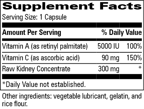 Renatrate™ Supplement Facts Label