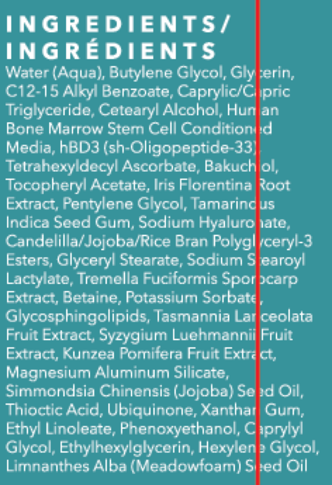 AnteAGE Accelerator Supplement Facts Label