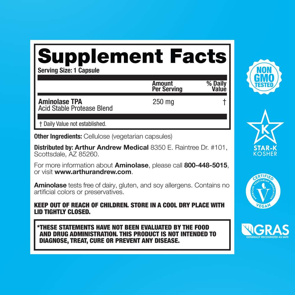 Aminolase TPA Supplement Facts Label