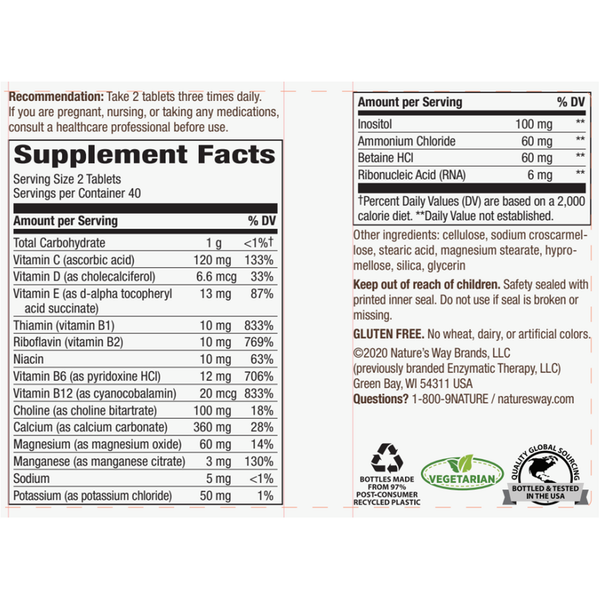 Myo-Tone* Supplement Facts Label