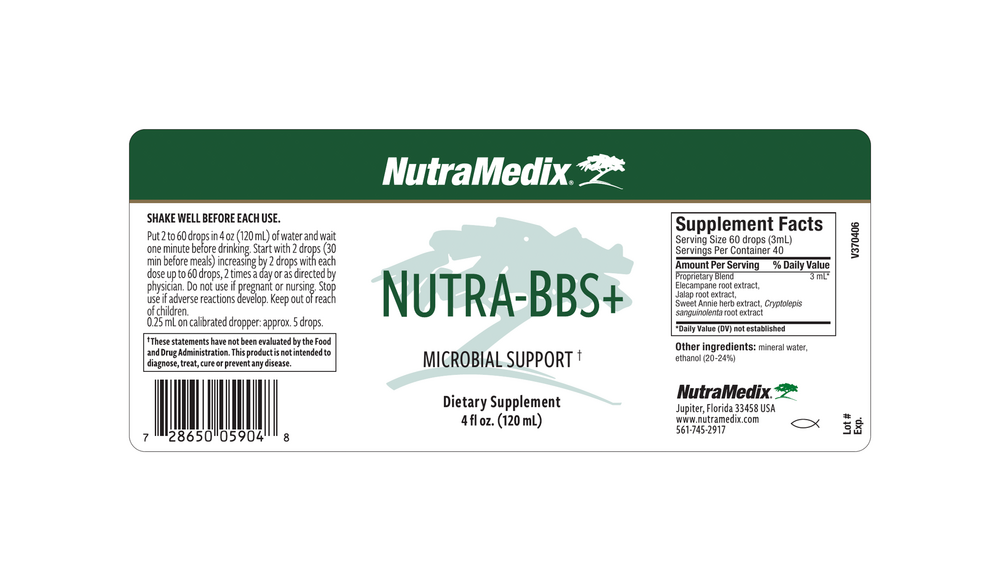 Nutra BBS+ Supplement Facts Label