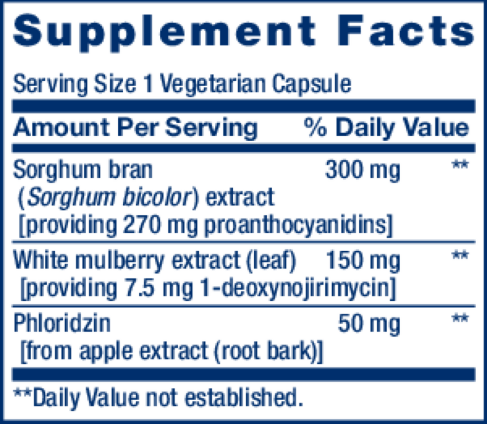 Tri Sugar Shield® Supplement Facts Label