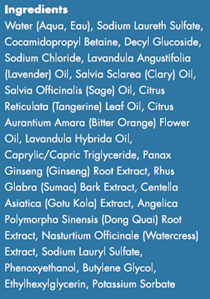 Decongestant Cleanser Supplement Facts Label